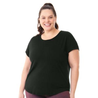 Imagem de Blusa Fitness Plus Modelagem Ampla Preta - Zee Rucci, G2