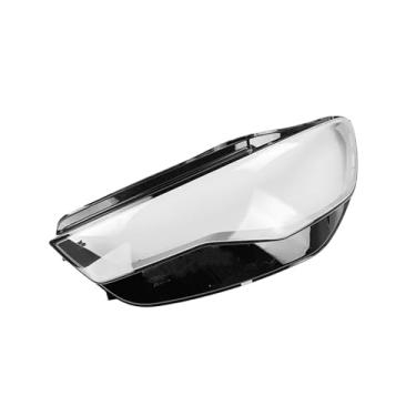Imagem de Compatível com audi a6 a6l c7 2016 2017 2018 faróis dianteiros do carro tampa da lente do farol de vidro transparente escudo da lâmpada substituir abajur primário(Left Side)