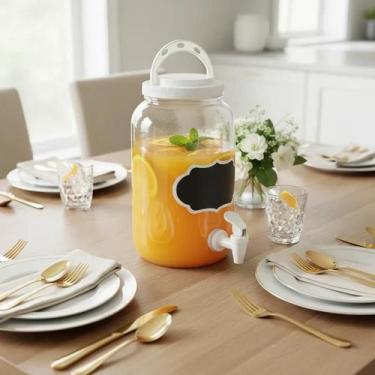 Imagem de Jarra De Suco Com Torneira Suqueira Para 3,6 Litros Plástico - Bandeir