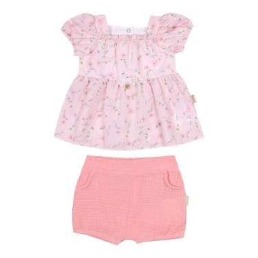 Imagem de Conjunto Bebê Menina Blusa Estampada + Shorts Paraiso 15429-Feminino