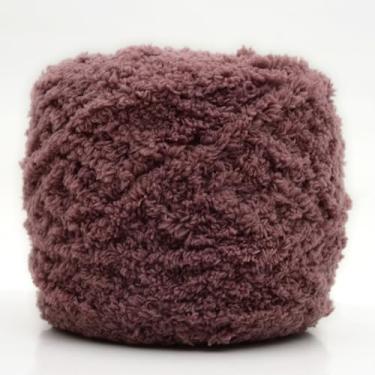 Imagem de Fio fofo de lã coral tricô fio volumoso macio bola de crochê artesanato várias cores para bricolage suéteres boneca cachecóis acessórios marrom A