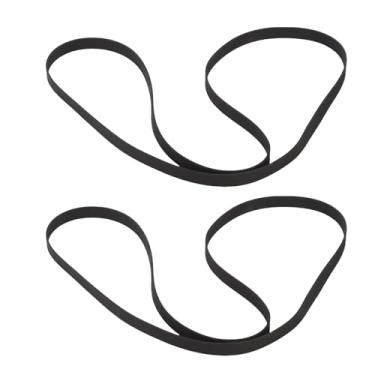 Imagem de FTVOGUE Substituição da Correia da Plataforma Giratória 145 Mm 5,7 Polegadas Correia de Borracha Preta 2 Pacotes para Retro Vintage Portátil Toca-discos Reparo de Velocidade do