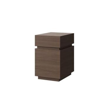 Imagem de Mesa de cabeceira preto/marrom/marrom escuro/armário de armazenamento de madeira maciça com gavetas, armário pequeno de madeira maciça para sala de estar, quarto, sala de estudo e quarto (marrom)