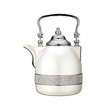 Imagem de Recipiente de vidro espesso doméstico clássico de 1000 ml, garrafa de água quente de grande capacidade, frasco a vácuo (prateado)