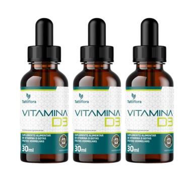Imagem de Kit 3x Vitamina D3 Sabor Laranja 30ml Tuttiflora-Unissex