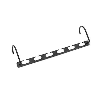 Imagem de Organizadores de armário e armazenamento - pacote com 6 cabides para economizar espaço, cabides mágicos, organização de roupas para roupas pesadas, camisas, calças (cor: preto, tamanho: 6 peças)
