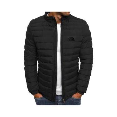 Imagem de Jaqueta Masculina Slim Fit Com Gola Alta E Zíper, Moda Outono Inverno,