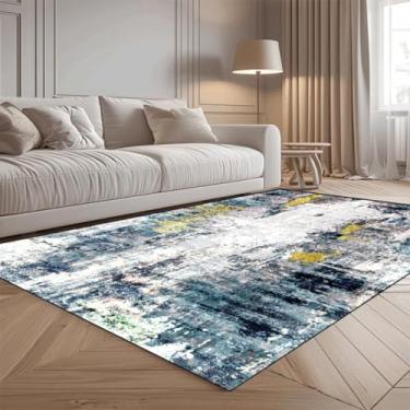 Imagem de Tapete abstrato moderno para sala de estar, decoração simples, tapete para quarto, tapete grande para piso (80x160cm 31,5x63in/Flanela-13)