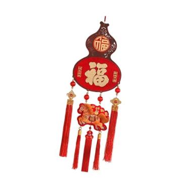 Imagem de KiBcsLic Enfeite de Natal Chinês para Pendurar - Decoração Criativa para Festa do Ano Chinês de 2026 - Pingente Criativo do Ano Cavalo para Sala de Estar.