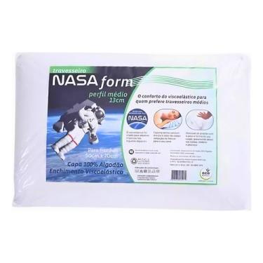 Imagem de Travesseiro Nasa 50x70x13 Antiácaro Cervical Perfil Médio - Eco Brazil