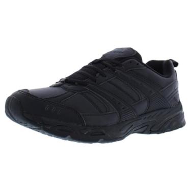Imagem de Avia Tênis masculino Avi-Verge - Cross Trainer, tênis masculino, Pickleball ou caminhada para homens, sapatos de quadra de largura média ou extra larga tamanho 38 a 50, Jet Black/Castle Rock, 13 Wide