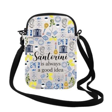 Imagem de TSOTMO Santorini Greece Gift Santorini Is Always A Good Idea Bolsa tiracolo Ilhas Gregas Grécia Presente de férias para irmã, San is Cr, Tendência