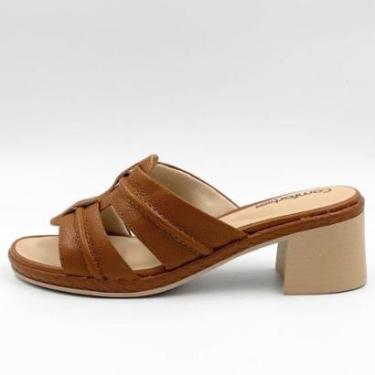 Imagem de Tamanco Comfortflex Casual Salto Bloco Feminina-Feminino