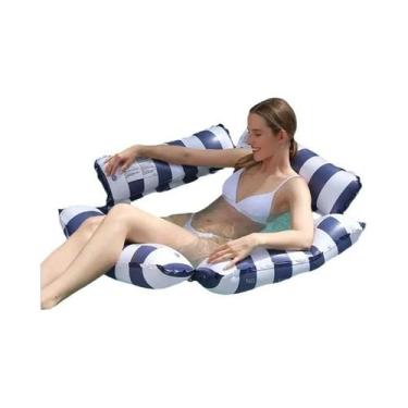 Imagem de Colchão Inflável Flutuante Para Água, Espreguiçadeira, Boia De Natação