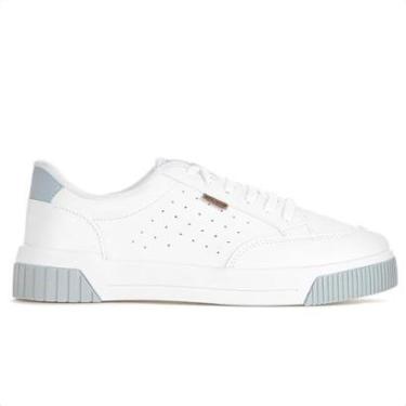 Imagem de Tênis Anacapri Urban Furinhos Branco e Azul Ardósia - Feminino-Feminino