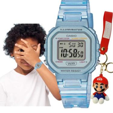 Imagem de Kit Relógio de Pulso Casio Infantil Resistente Água Calndário Alarme D