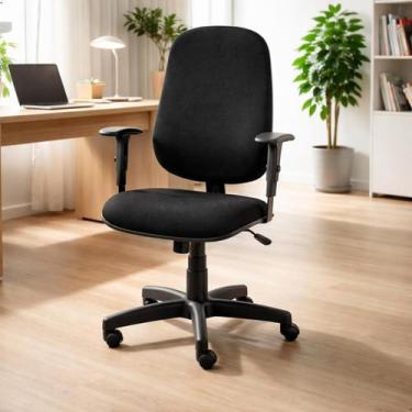 Imagem de Cadeira de Escritório Presidente Giratória Ergonômica Preta - Escritex