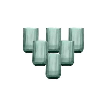 Imagem de Jogo de Copos L`Hermitage Cameratta 425ml em Cristal Ecológico Verde - 6 Peças