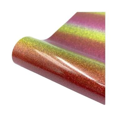 Imagem de Vinil Termocolante PU HTV Com Glitter Em Cores Sortidas Para DIY, Cami