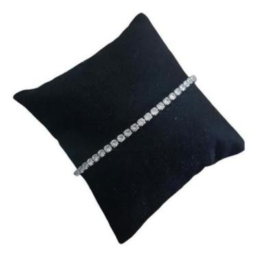 Imagem de Tornozeleira Riviera Pedra Zirconia Prata Folheada A Ródio - De Castro