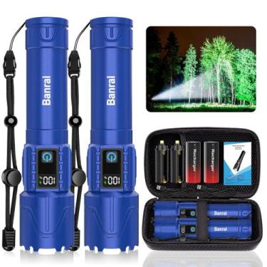 Imagem de Lanterna Banral Recarregável 5000mAh Impermeável 5 Modos Azul