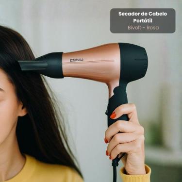 Imagem de Secador De Cabelo Portátil 1200w Bivolt Manual Profissional Dobrável E