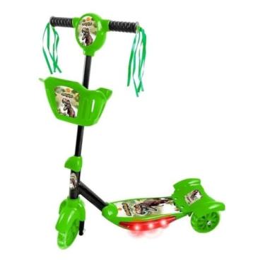 Imagem de Patinete Com Cesta Dinossauro Luz E Som, DM Toys