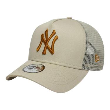 Imagem de Boné New Era 940 A-Frame New York Yankees Trucker Bege-Masculino