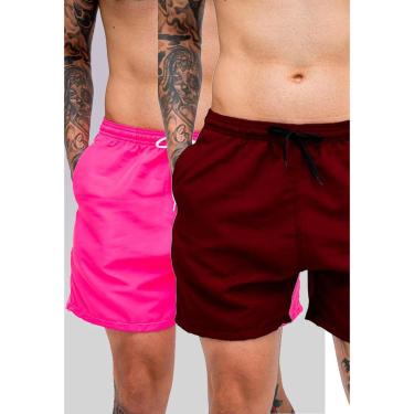 Imagem de Kit 2 Short Masculino Tactel Tectel Praia Leve Secagem Rápida Bermuda Academia Treino Verão-Unissex