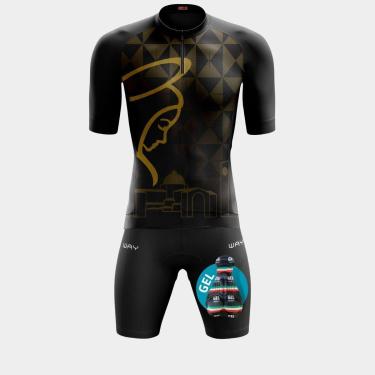 Imagem de Conjunto de Ciclismo Masculino - Camisa Roda Vermelha (PRO) e Bermuda GEL (WAY)-Masculino