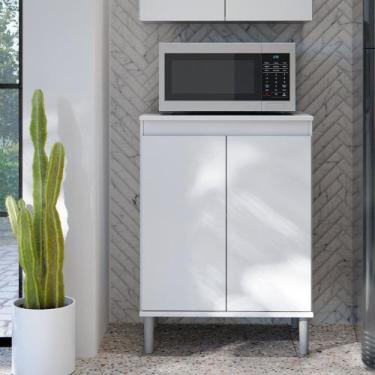 Imagem de Balcão Microondas Cor: Branco - EJ MÓVEIS, Branco