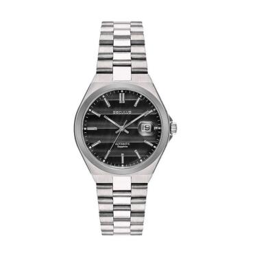 Imagem de Relógio Seculus Automático Aço Fundo Preto 77313g0svna1-Masculino