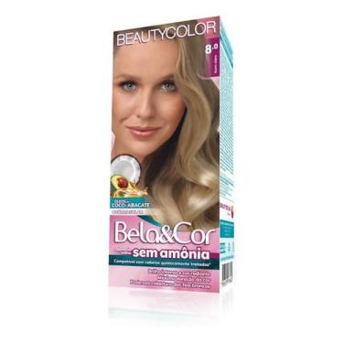 Imagem de Coloração Kit Bela&cor Sem Amônia 8.0 Louro Claro - Beautycolor