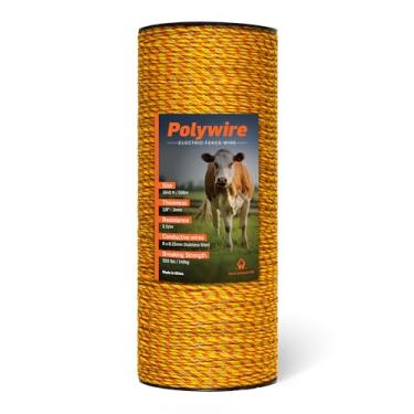 Imagem de Electric Fence Polywire 3mm with 9 Stainless Steel Strands - High Visible Wire Fencing...