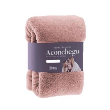 Imagem de Cobertor Manta Microfibra - Casal - Liso - Rosé - 1,80m x 2,20m - Roza