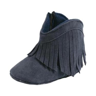 Imagem de Botas de Bebê Vintage com Borla - Sola Antiderrapante e Quentinha para