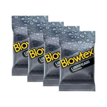 Imagem de Kit C/ 4 Pacotes Preservativos Blowtex Lubrificado C/ 3 Uni Cada