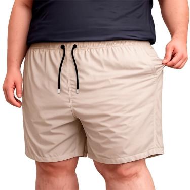 Imagem de Short Tactel Elastano Plus Size Bermuda Academia Extra Grande G1 ao G5 Masculina Elastico Cintura