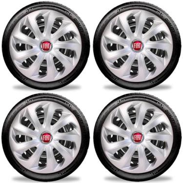 Imagem de Calota Esportiva Aro 14 Velox Prata Fiat Palio Uno Siena - Elitte