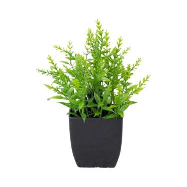 Imagem de Mini Planta Artificial De Eucalipto Em Vaso Preto Para Decoração De In