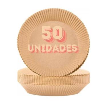 Imagem de Kit de 50 Forros Biodegradáveis para Airfryer 3L a 5L - Proteção e Pra
