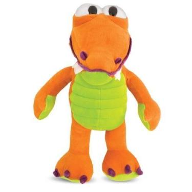 Imagem de Jacaré de Pelúcia Laranja 37 cm Antialérgico - CTX Pelúcia