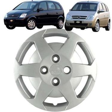 Imagem de 1 Calota Modelo Meriva 2002 Aro 14 Polegadas Parafuso Cubo Baixo Grid