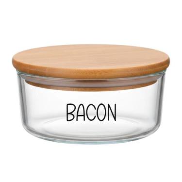 Imagem de Pote Hermético Redondo Vidro (930 ml) Bacon - Casa Vitá, Bacon