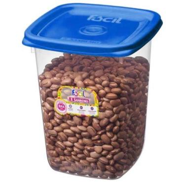 Imagem de Pote Quadrado Cores 800ml - 146-6 - Sanremo Pote Quadrado 800ml Sanrem
