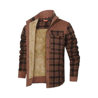 Imagem de Jaqueta Bomber Masculina De Inverno À Prova De Vento, Forrada Com Sher