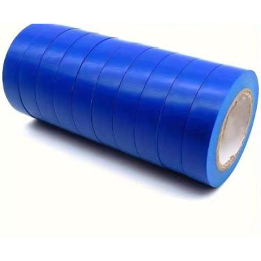 Imagem de Fita Isolante Profissional Azul Kit com 10 Rolos Alta Performance - Yi