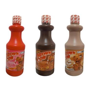 Imagem de Achocolatado Brown Cow Original Morango e Capuccino - 3 Unid