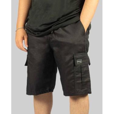 Imagem de Bermuda DR7 Street Cargo Rip Stop Classic Logo - Preta, G