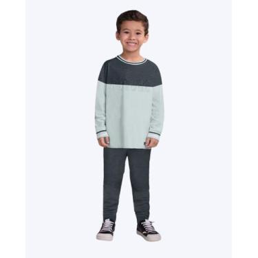 Imagem de Conjunto Moletom Peluciado Infantil Masculino Milon 2001542, Mescla es